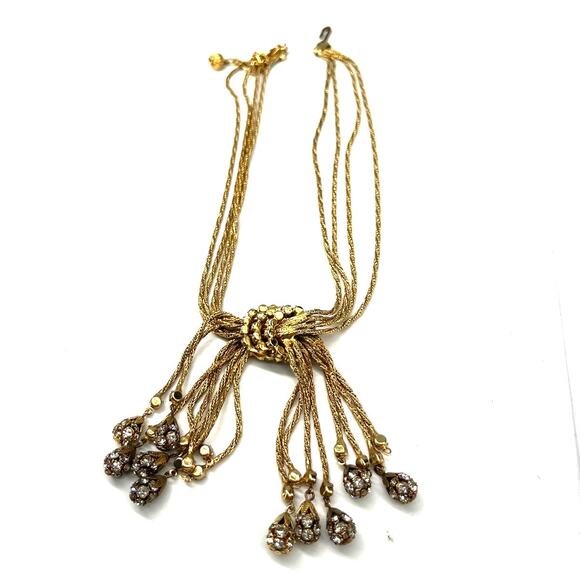 vintage 60's tassel necklace Fringe elite couture house Balenciaga & Balmain LUX - Picture 6 of 6